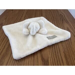 Trendy Littles Baby Lovey White Elephant Plush Security Blanket 12”x12”